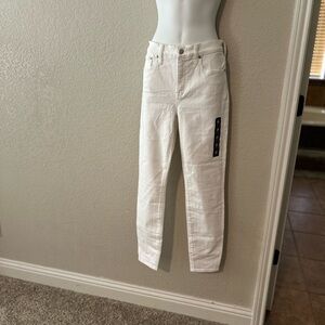 J. Crew White Denim Pants NWT Women’s size 29 Mid-Rise Skinny Jeans